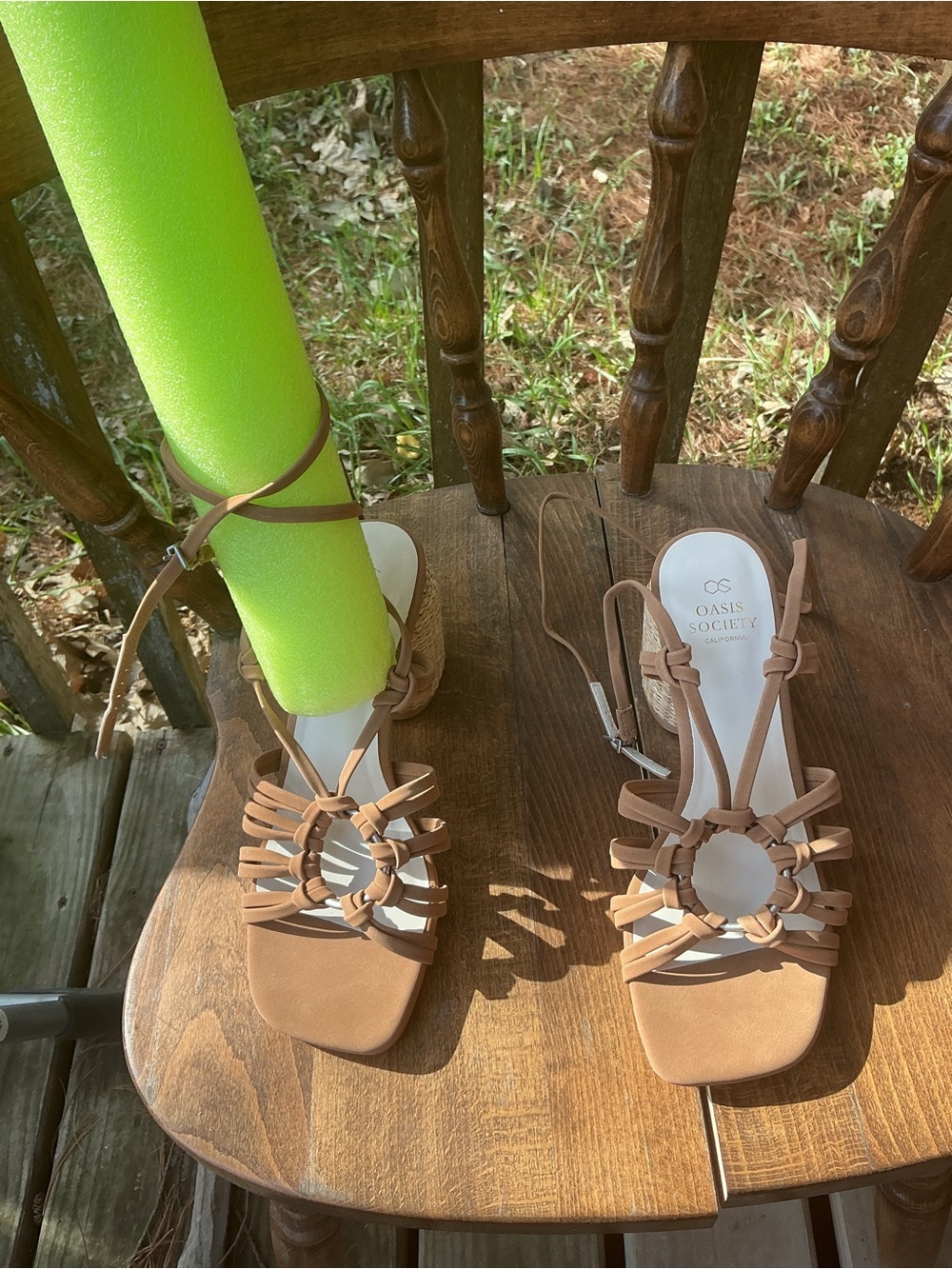 Oasis Society California Raffia Block Heel Sandals NWOT Women’s 8.5 Coastal Chic - Picture 12 of 12
